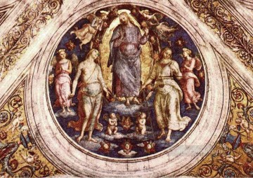 Christus in seiner Herrlichkeit Religion Pietro Perugino Ölgemälde